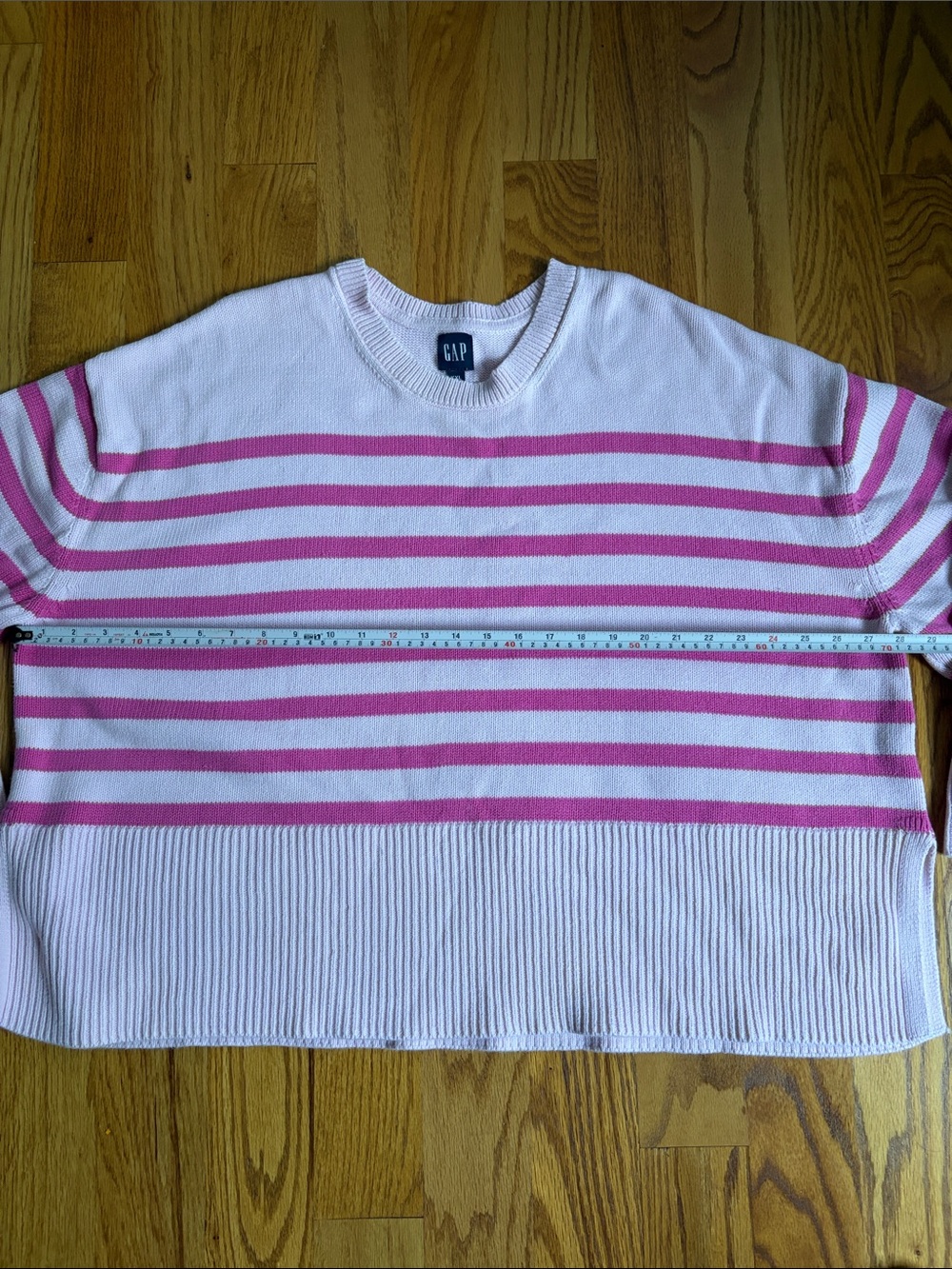 GAP Pink Striped Crewneck Sweater. XXL - Picture 9 of 9